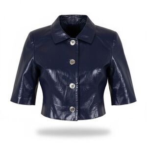 Vintage Carlisle Cropped Metallic Buttoned Jacket